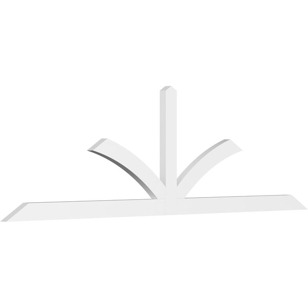 Ekena Millwork Richland Architectural Grade PVC Gable Bracket, 108"W x 31 1/2"H x 2"D x 4"F, 7/12 Pitch GBP108X32X0204RIC00 - main